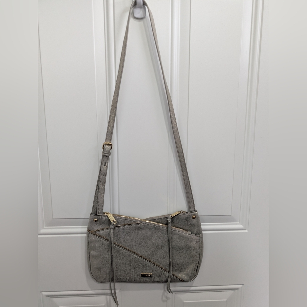 Joe's Jeans Metallic Crossbody Bag with Gold Accents